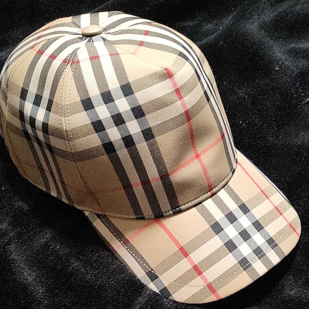 Burberry Beige Checkered Cap